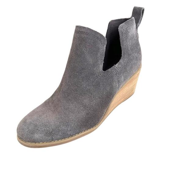 TOMS Kallie Wedge Bootie in Gray Women's Size 7.5 - Picture 4 of 11